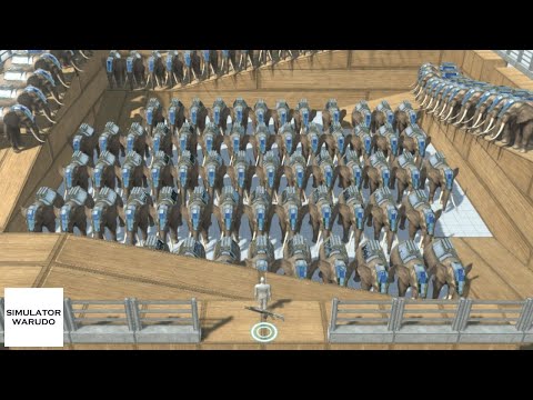 FPS Grenade Launcher Experiment with 100 Modern Mammals Animal Revolt Battle Simulator