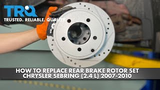 How to Replace Rear Brakes 2007-2010 Chrysler Sebring