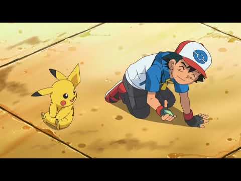 Ash salva a pikachu de evolucionar