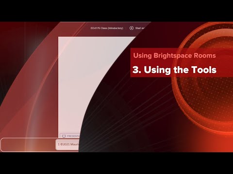 Brightspace Rooms Tutorial 3 Using The Tools