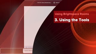 Brightspace Rooms Tutorial 3: Using the Tools
