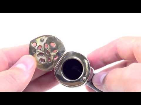 Dunhill A Patent Era Billiard Smoking Pipe W/ Gold Wind Cap and Mount From PIPELIST.COM