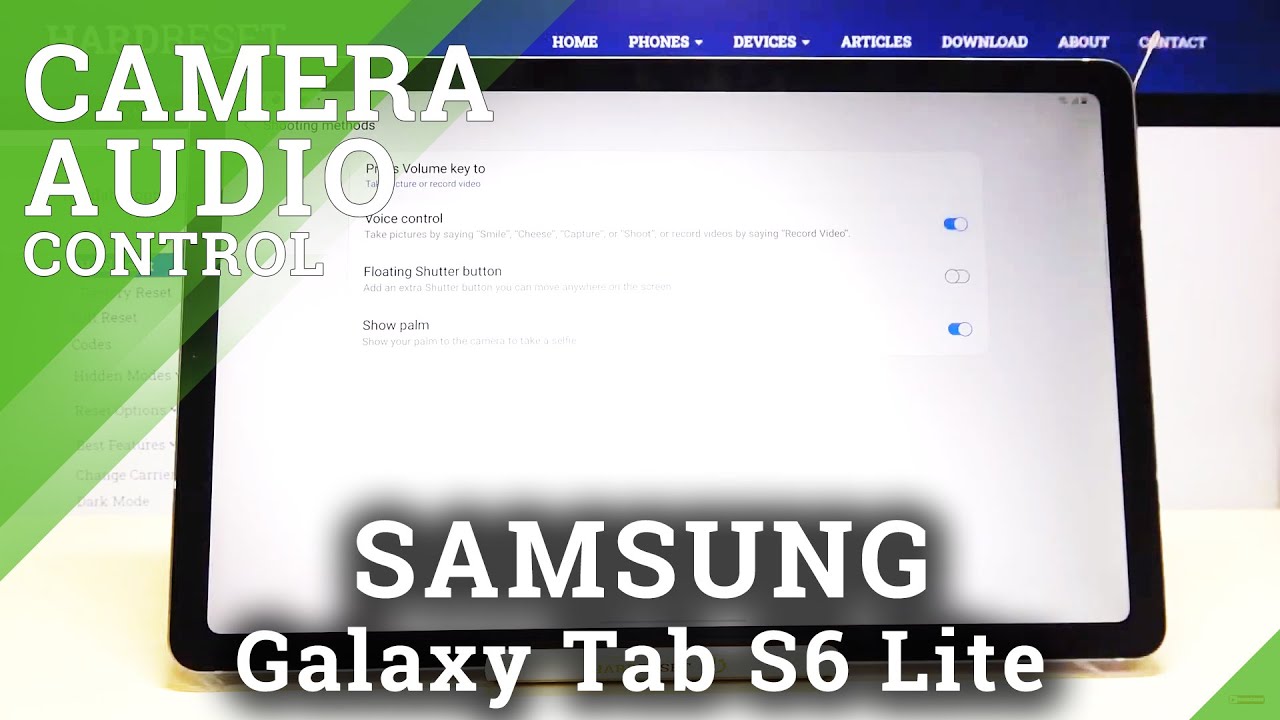 How to Control Camera via Voice in Samsung Galaxy Tab S6 Lite - Enable Audio Control