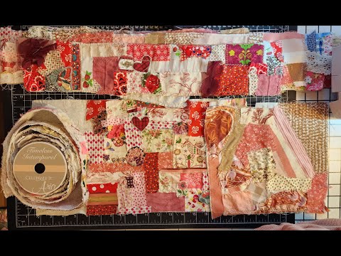 Part 1 Relax &Create Your Own Fabric Snippet Roll, Fabric Collage Snippet Roll @VintageStylebyJo