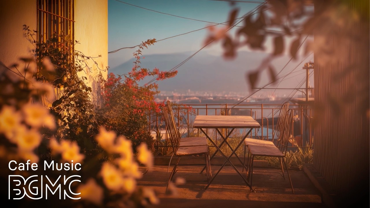 Sunset Terrace Cafe Music ☕ Slow Coffee & Bossa Nova Jazz for Evening Relax, Work & Deep Focus