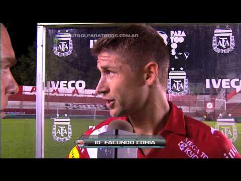 Nota Facundo Coria. Argentinos Jrs 1 - Estudiantes 0. Torneo Inicial 2013. Fútbol Para Todos.