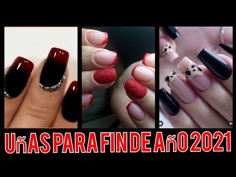 ✨UÑAS PARA FIN DE AÑO 2021✨ DISEÑOS DE UÑAS INVIERNO 🍁#NAILSFALL #FASHIONNAILS #UÑASCORTAS #UÑAS