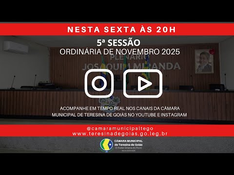 5ª SESSÃO ORDINÁRIA DO MÊS DE NOVEMBRO DE 2025
