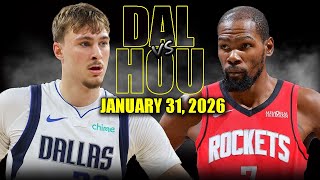 Dallas Mavericks vs Houston Rockets Full Game Highlights – January 31, 2026 | NBA Season