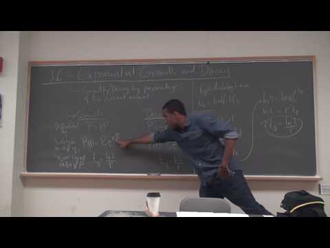 Math 205 Lecture 14 - Exponential Growth and Decay and Intro to Related Rates