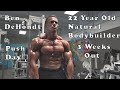 Introducing 22 Year Old Natural Bodybuilder Ben DeHondt Push Training