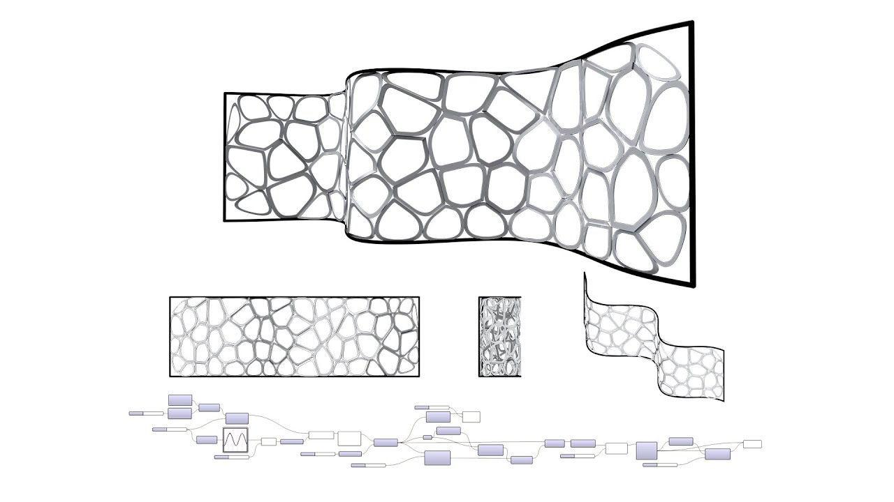 Sine Wave Random Pattern Grasshopper Parametric Architecture and Design