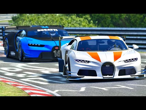 Bugatti Chiron GTR vs Bugatti Vision GT - Nordschleife