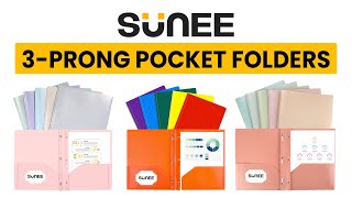 Organize Effortlessly with SUNEE 3-Prong Plastic Folders – Perfect for School & Office!