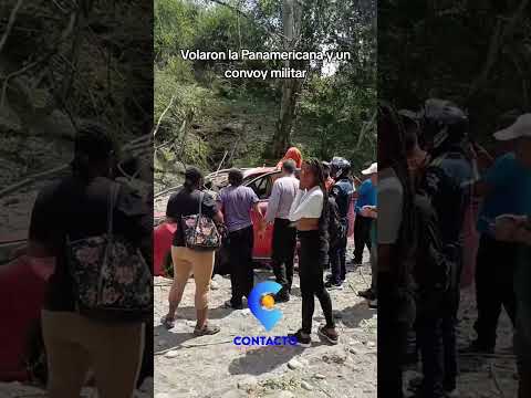 Volaron la Panamericana y un convoy militar.