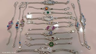 Silver Rakhi Designs with price 2023 | Stone silver rakhi designs