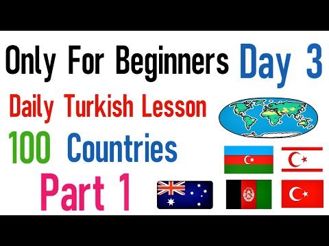 Daily Turkish 0 Level - Day 3 - Countries (Part 1)
