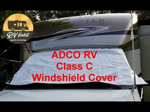 ADCO RV Class C Windshield Cover - Install and Review - Ford E350 / E450
