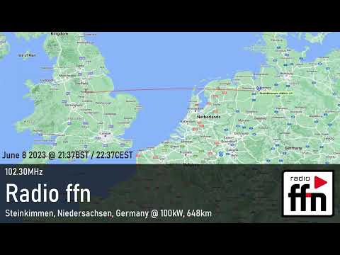 [Tropo FM DX] 103.30MHz Radio ffn in NW Germany from the UK