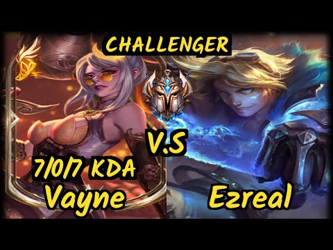 Cody Sun (VAYNE) vs EZREAL - 7/0/7 KDA BOTTOM ADC CHALLENGER GAMEPLAY - NA