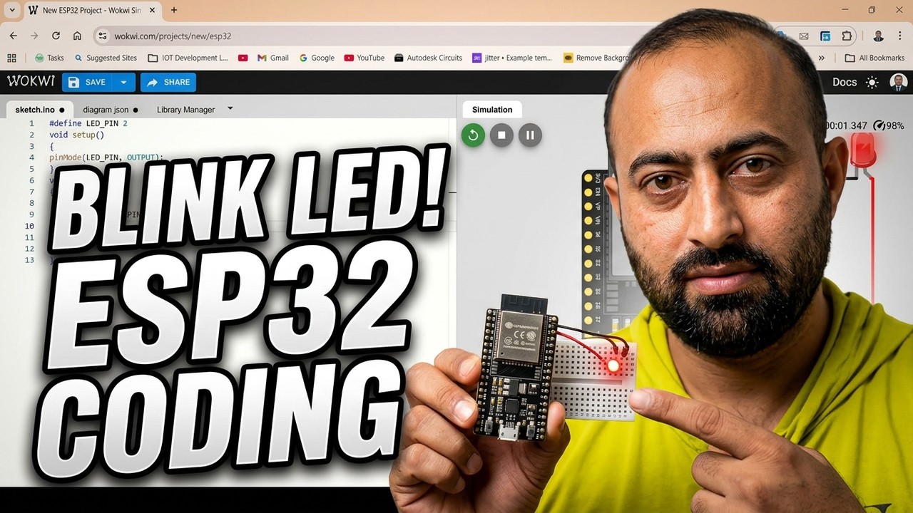Arduino Sketch for ESP32 LEDs Control | Full Tutorial
