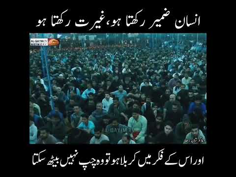 Jb Insan Zameer Or Ghairat Rakhta Ho || Tou Wo Chup Nahi Beth Sakta || Maulana Ali Raza Rizvi | 2024