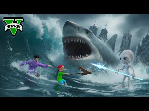 စမတ် ဘိုဘို အီးတီနှင့် ဆူနာမီစွန့်စားခန်း (Movie) | Tsunami Adventure Movie in GTA V