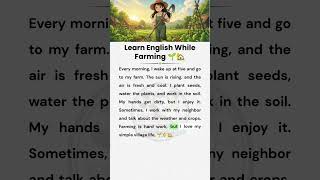 Learn English While Farming 🌱 | English Reading and Listening Practice | #villagelife #easyenglish