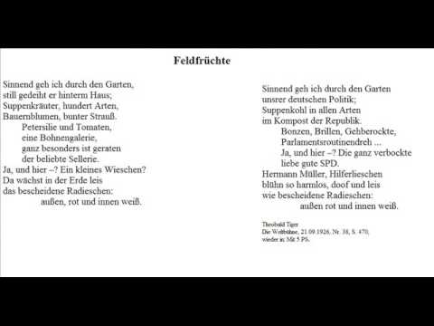 Feldfrüchte (Kurt Tucholsky, 1926) - Christoph Holzhöfer
