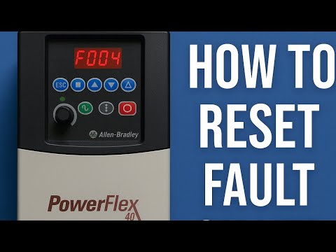 Part of a video titled How to Reset PowerFlex 40 Fault - YouTube