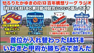 【J2/J3リーグ百年構想リーグラジオ】気付いたら首位が入れ替わったEAST-B！ヴァンフォーレ甲府が首位浮上！EAST-AとEAST-Bの第13節10試合について感想を話していく！