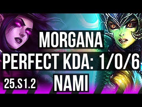 MORGANA & Ezreal vs NAMI & Corki (SUP) | 1/0/6 | KR Diamond | 25.S1.2