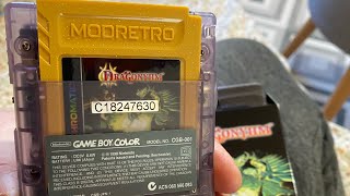 Dragonyhm unboxing and gameplay, new gameboy colour game by Modretro #gameboycolor #modretro