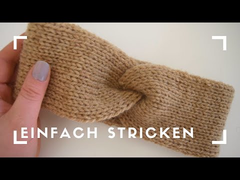 Super einfach! Doppelstrick Stirnband | mit Twist | nur rechte Maschen stricken