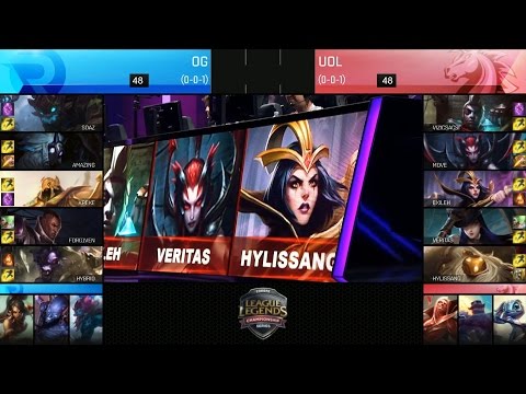 UOL vs OG Highlights - UNICORNS OF LOVE vs ORIGEN Game 2 EU LCS Week 1 Summer 2016