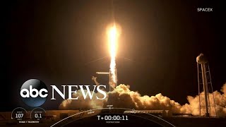 SpaceX launches 1st private flight to space