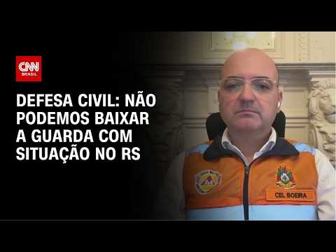Não podemos baixar a guarda com enchentes no RS, afirma Defesa Civil | LIVE CNN