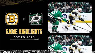 Game Highlights: Boston Bruins at Dallas Stars