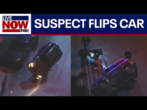 Video | WATCH: Assault suspect flips car after police chase in L.A.