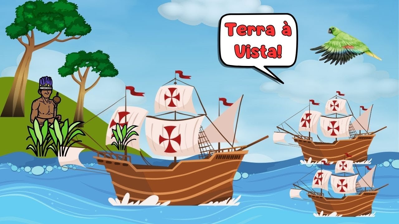 Descobrimento do Brasil para Crianças | Historinha Educativa | Educação Infantil