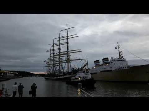 The Tall Ships Races 19/7/2017 Turku - Kruzenshtern Arrives In Turku (Full Docking)