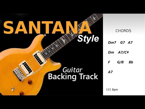 SANTANA Style #3 Guitar BackingTrack 125 Bpm