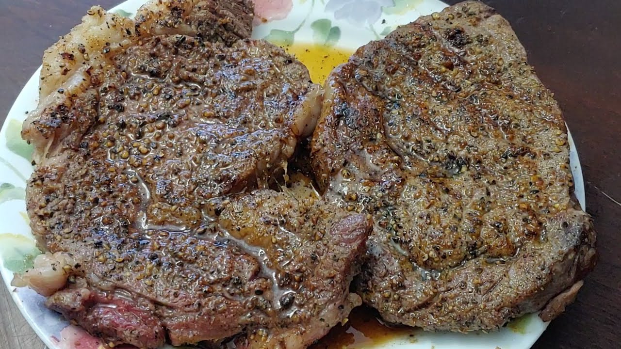 Ribeye Steak Battle on the George Foreman.  Meijer vs Kroger