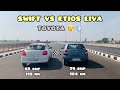 DRAG RACE MARUTI SWIFT VS TOYOTA ETIOS LIVA Swift Etiosliva Dragrace