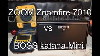 Video thumbnail for BOSS Katana Mini vs Zoom Zoomfire 7010 by JGmopar-UDX-76