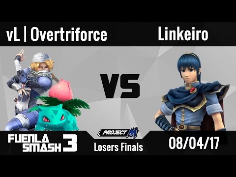 [FS3] - PM Singles - vL | Overtriforce (Ivysaur, Sheik) vs Linkeiro (Marth) Losers Finals