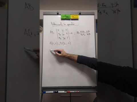 Ecuația dreptei cu determinant