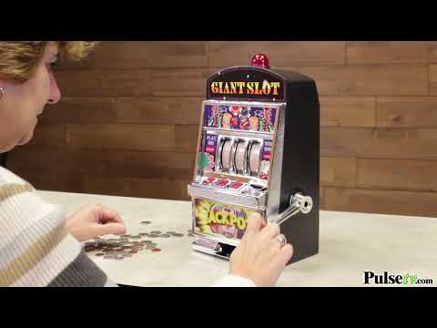 Giant Slot Machine Bank - Plays & Pays Like a Real Slot Machine