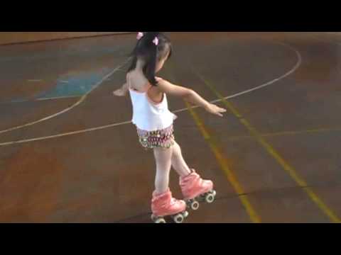 Jie's artistic roller skating practice 20100519