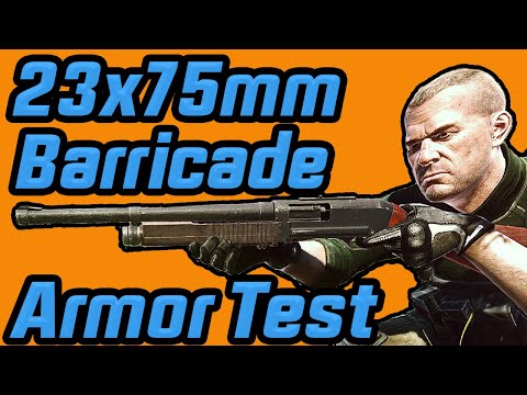 Ks-23 Shotgun Barricade ammo vs. Armor Test